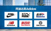 阿迪达斯Adidas体育品牌Logo合作伙伴展示